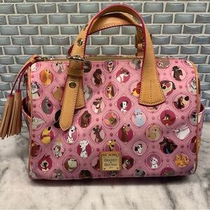 Dooney & Bourke Pink Disney dogs satchel